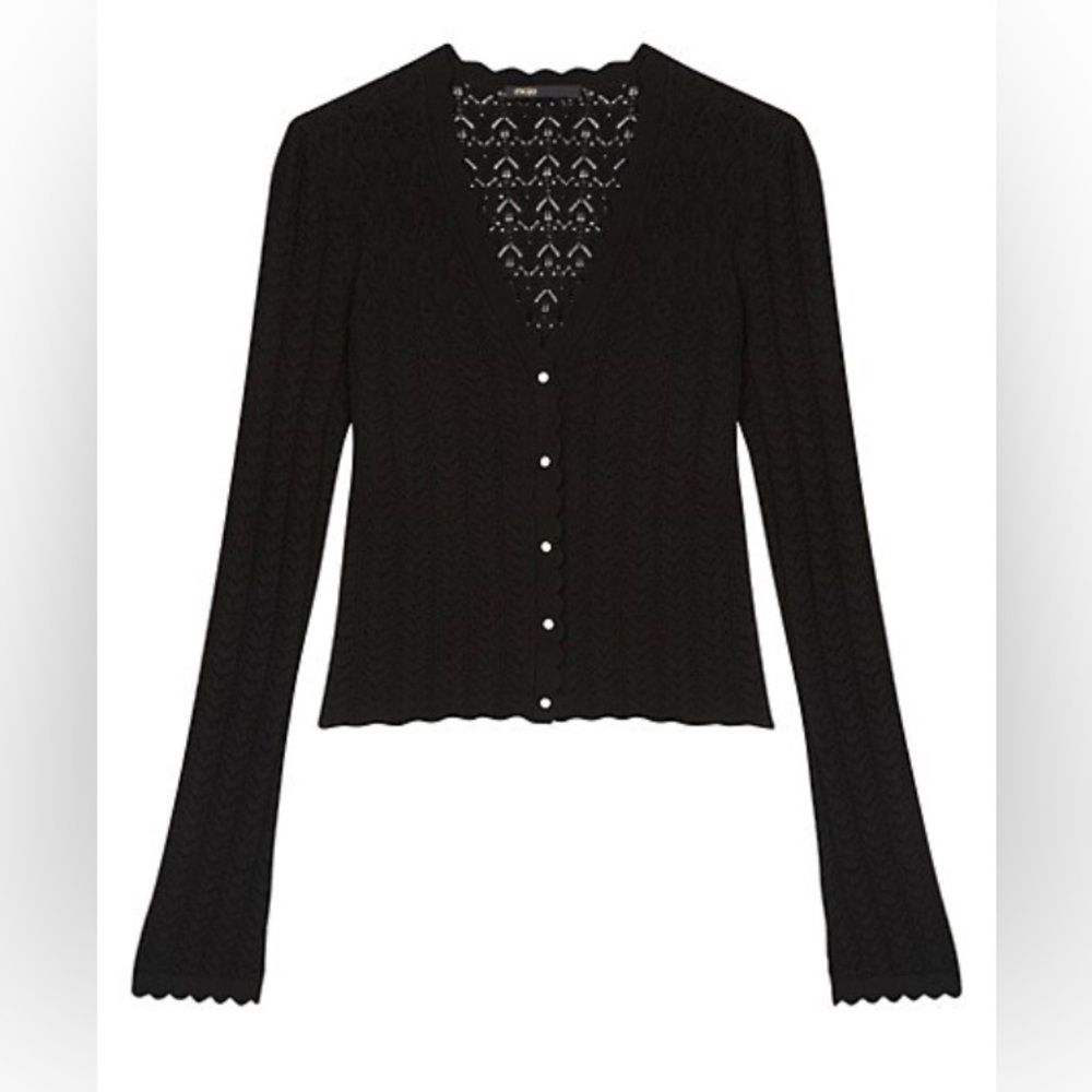 Auth Maje Mimoselle Pointelle Cardigan